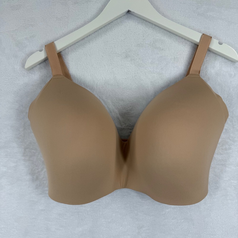 Knix WingWoman‎ Contour Bra Beige Nude Seamless Wireless Size 7++ Full Coverage